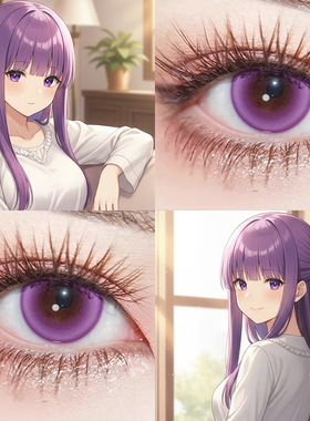 菲伦同款cos美瞳日抛Cupid预言书紫色显色二次元cosplay动漫展gc