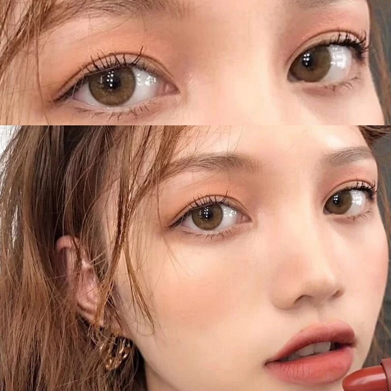 seencon美瞳虹膜棕水星灰蜂蜜棕半年抛小直径混血隐形眼镜yp