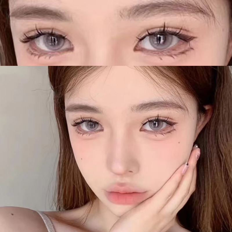 msdong美瞳薄雾玫瑰半年抛粉色水润无边框大直径同款隐形眼镜CST