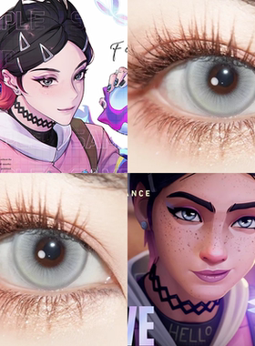 暮蝶cos美瞳无畏契约日半年抛DOYA暮光灰色显色动漫展隐形眼镜gc