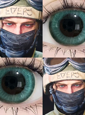 三角洲行动无名cos美瞳半年抛大小直径三明治工艺漫展混血2TB