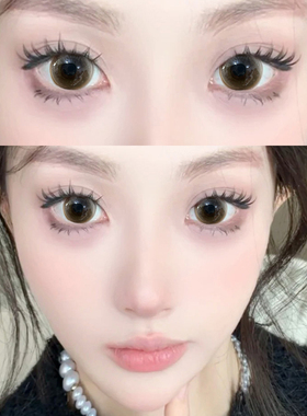 心愿少女泪光小鹿美瞳半年抛纯欲棕色大直径隐形眼镜旗舰店女6st