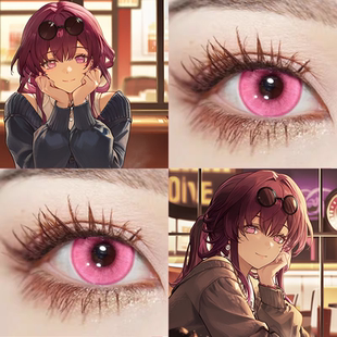 崩铁卡夫卡cos美瞳推荐日抛doya桃夭粉色显色混血漫展官方直发gc