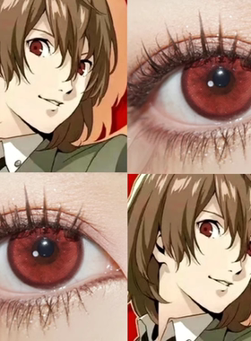 明智吾郎cos美瞳半年抛红色女神异闻录5显色混血正品官网旗舰贺WE