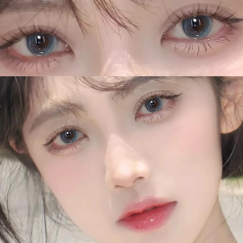 overlook美瞳极光雾蓝告白甜心半年抛大小直径三明治旗舰店JYP