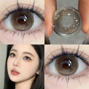 sweet森林来信 大小直径灰棕色隐形眼镜6tb color美瞳半年抛两片装