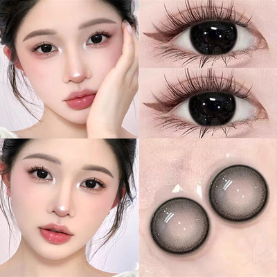 HOT！】吉利黑珍珠美瞳小直径14.2日抛人生赢家十片装隐形眼镜6st