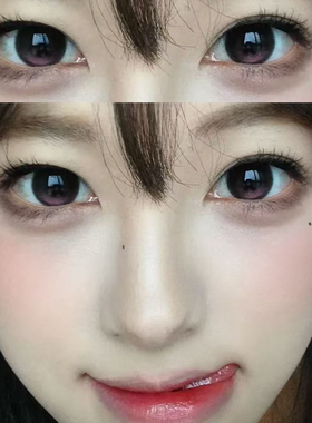 lemonade美瞳邂逅时刻半年抛紫色大直径混彩色隐形眼镜旗舰店CTB