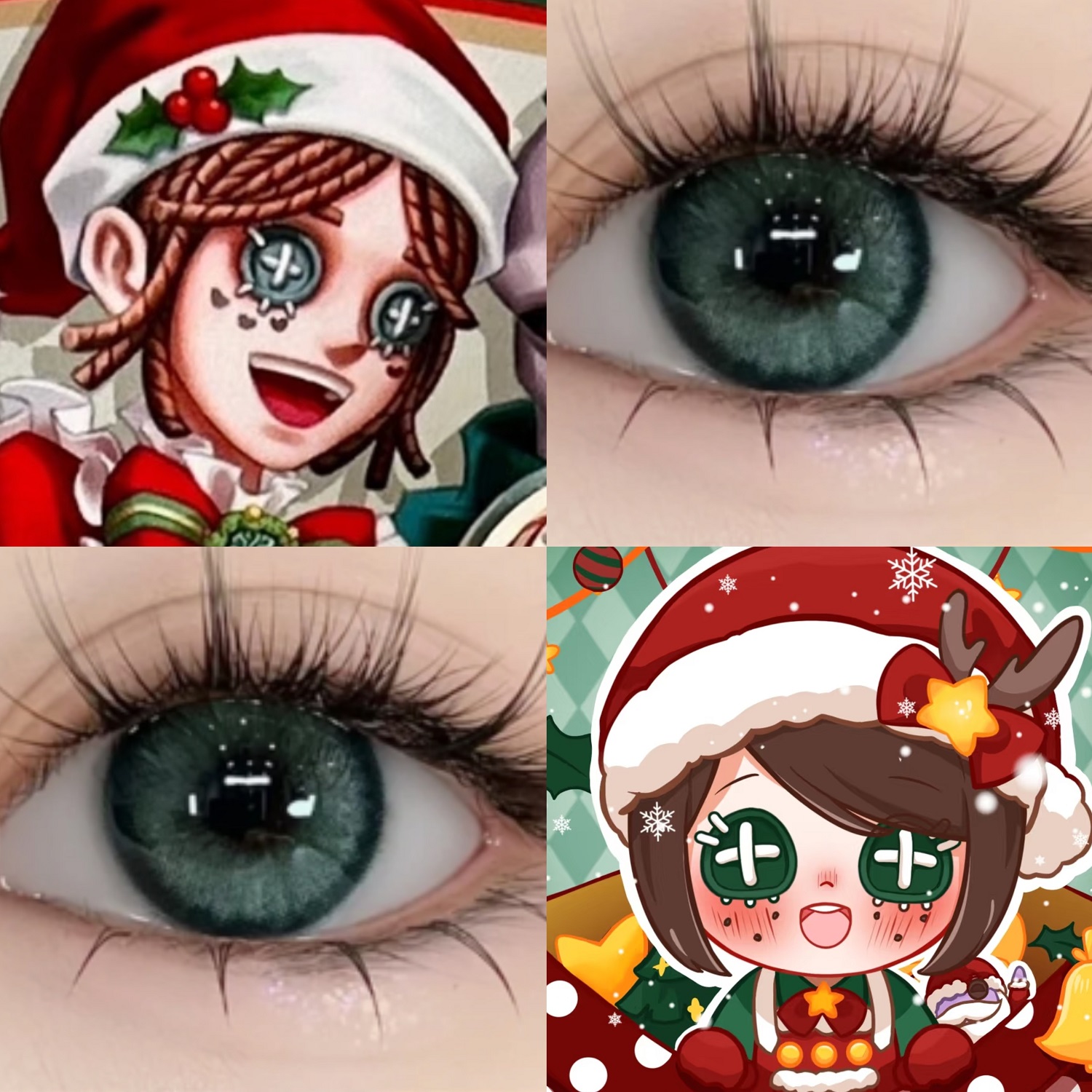 园丁圣诞节cos美瞳年抛第五人格绿色小大直径漫展正品隐形眼镜JYP