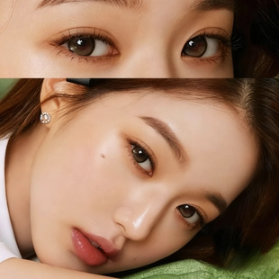 Liliyacon青涩橄榄美瞳大小直径半年抛绿色正品三明治隐形眼镜6st