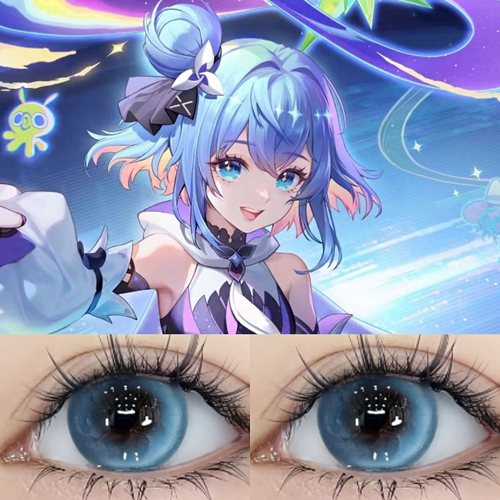 小乔时之魔女cos美瞳蓝色王者荣耀半年抛大直径隐形眼镜漫展2ST