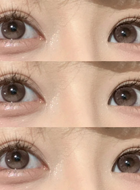 泪光小鹿美瞳半年抛棕色秋冬高颜值水润不伤眼隐形眼镜一年抛ftb