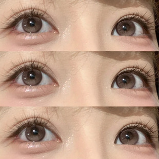 泪光小鹿美瞳半年抛棕色秋冬高颜值水润不伤眼隐形眼镜一年抛9tb