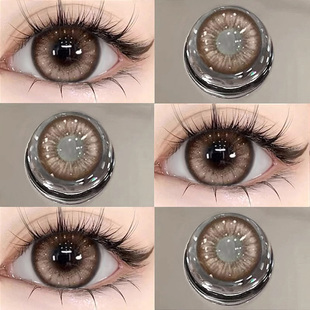顺丰包邮】买一送一棕色美瞳半年抛2026新款大直径混血隐形眼镜qy