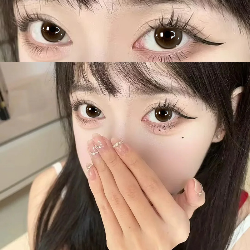 eyepony美瞳四十四次日落棕色透亮半年抛大直径隐形眼镜旗舰店CST