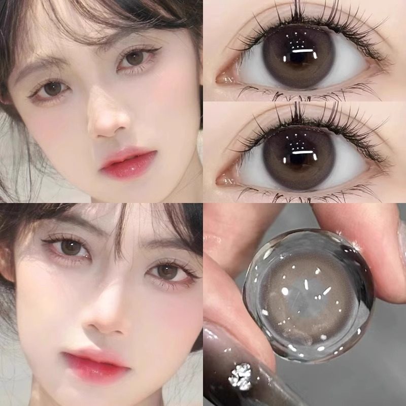 奶咖曲奇】美瞳日抛30片棕色锁边大小直径10片一次性隐形眼镜6tb