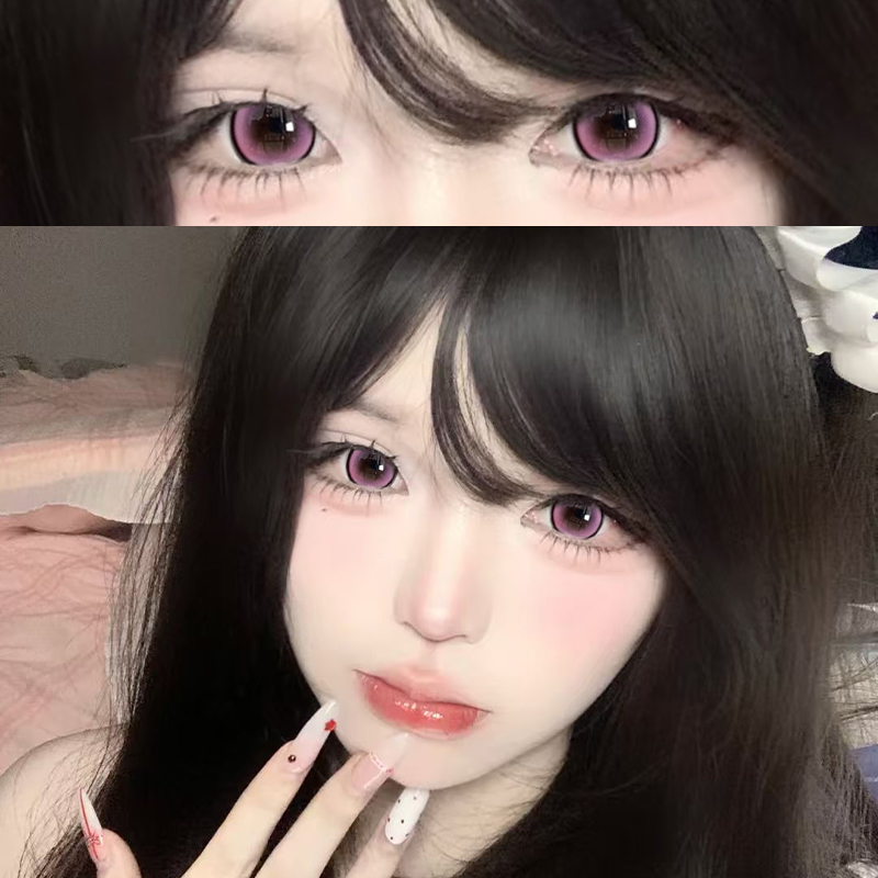 moucee美瞳沾沾自喜半年抛粉棕色大边框显大显色水润隐形眼镜CTB