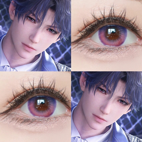 祁煜cos美瞳半年抛大直径紫色混血显色漫展动漫cosplay隐形眼贺WE