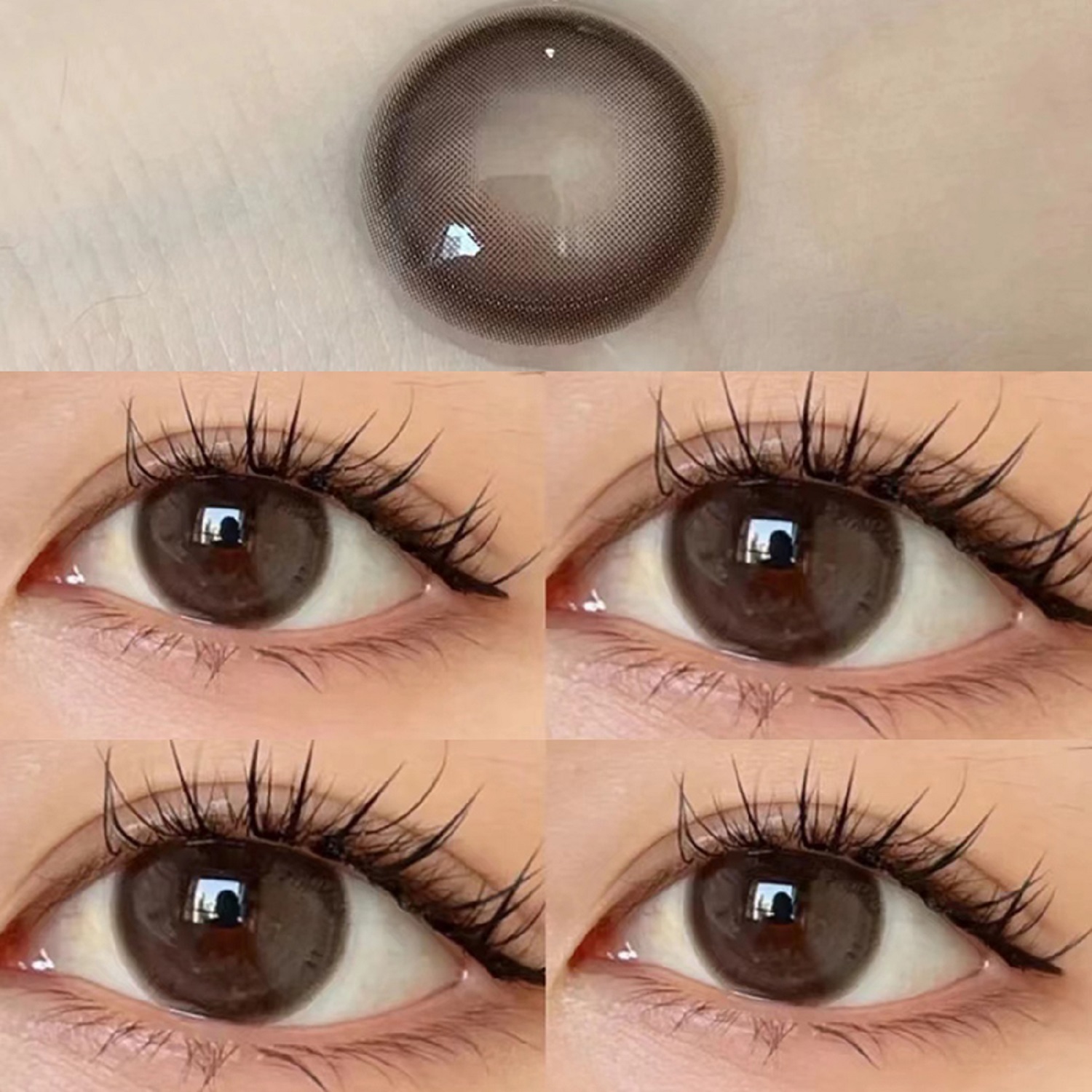 moucee美瞳杏仁可可沾沾自喜糖霜蓝莓半年抛大小直径旗舰店JYP