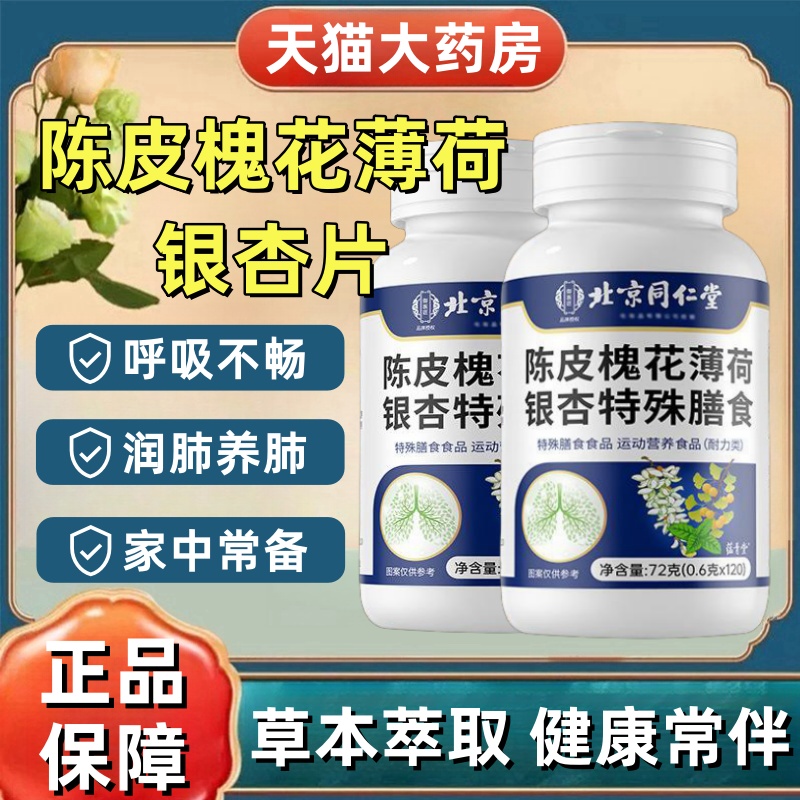 北京同仁堂陈皮槐花薄荷银杏片
