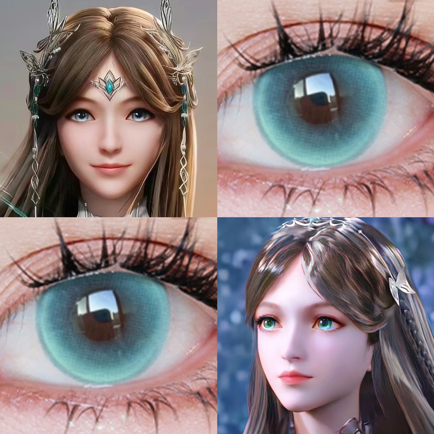 宁荣荣cos美瞳斗罗大陆半年抛大直径混血三明治工艺漫展三明治JYP