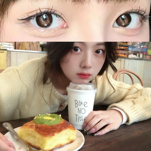 自然美美瞳一年抛黑色纯欲伪素颜高颜值隐形眼镜半年抛旗舰店ftb