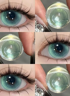 追光猫眼美瞳年抛大直径cos混血感绿色隐形眼镜正品官方旗舰店5ST