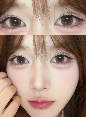 moucee美瞳蒸汽泪光半年抛棕色素颜大直径隐形眼镜官网同款CTB