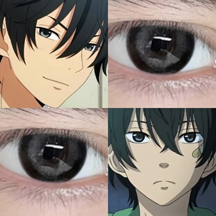 吉田春cos美瞳半年抛灰色邻座的怪同学大小直径隐形眼镜漫展2ST