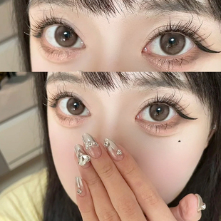 bearrylook有点甜美瞳半年抛混血纯欲大直径棕色同款 隐形眼镜5st