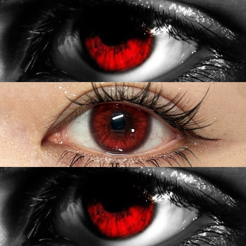 kira fairy美瞳红糖鸽血半年抛大小直径三明治工艺旗舰店混血JYP