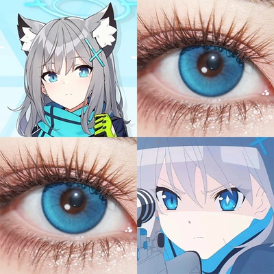 砂狼白子cos美瞳日抛蔚/碧蓝档案水灵珠魂魄乐谱蓝芝士沧溟佳we