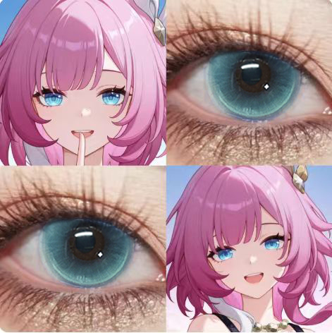 昔涟cos美瞳蓝色崩坏星穹铁道日抛十片装大直径混血显色正品6tb