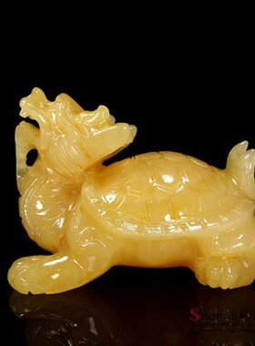 玉龙龟书柜酒柜玄关办公桌新中式