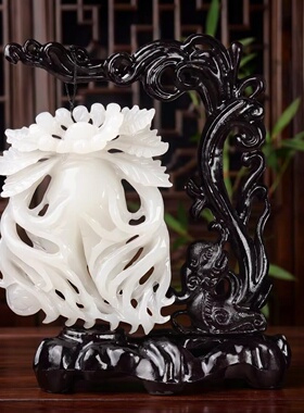 天然玉石人生如意摆件家居客厅玄关办公室开业乔迁装饰品礼品摆设