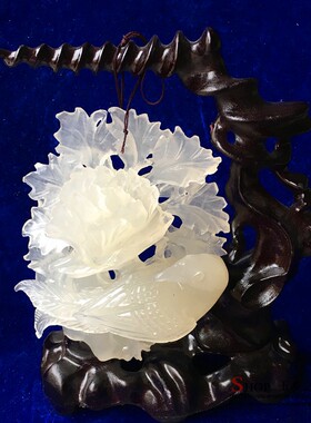 天然玉石摆件花鸟商务结婚礼物