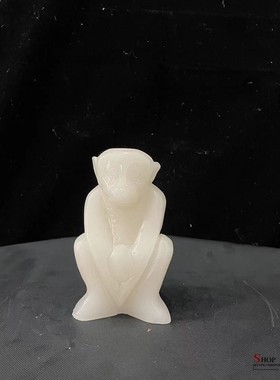 天然玉石十二生肖猴子摆件客厅酒柜博古架装饰品办公室工艺品摆设