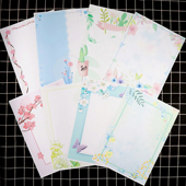 A4浪漫花边空白打印纸教室展示纸彩色感恩可爱学校手写信纸可定制