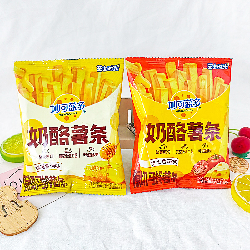 妙可蓝多奶酪薯条蜂蜜黄油味芝士番茄味原切马铃薯条办公休闲零食