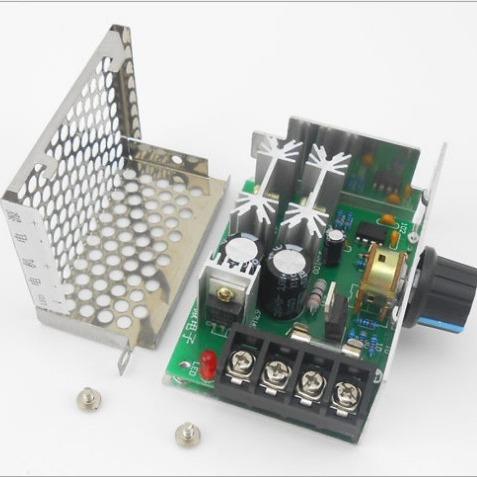 直流电机调速器12V24V36V48V大功率驱动模块PWM 控制器20A 金属壳