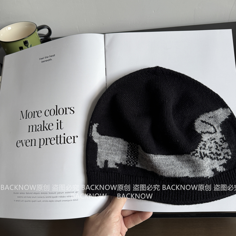 BACKNOW毛线帽大头围冷帽显脸小
