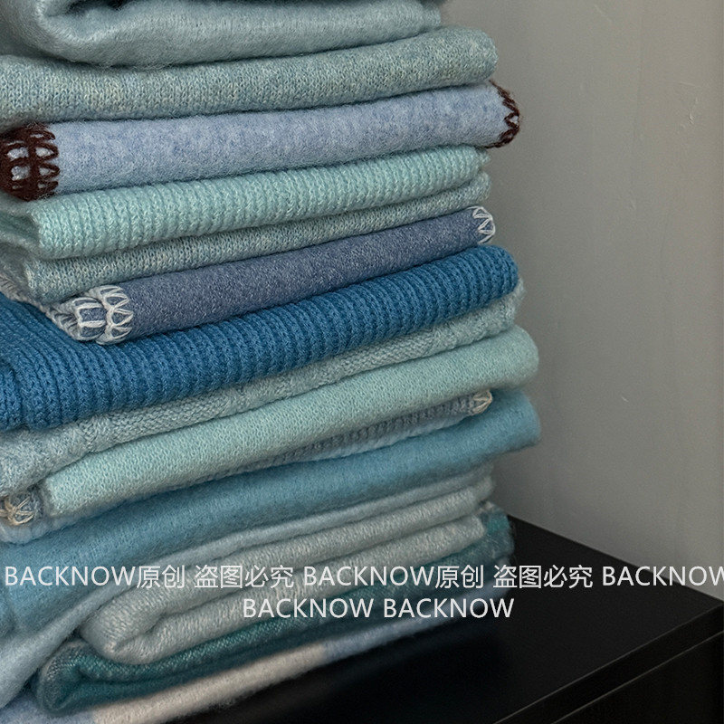 浅蓝色合集~冰岛蓝围巾超级百搭