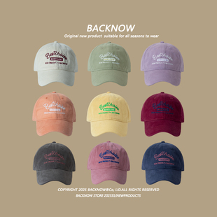 BACKNOW自制2026夏季原创设计棒球帽宽檐大头围帽子男女款显脸小