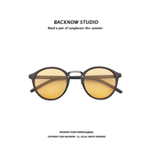 BACKNOW墨镜男女圆脸太阳眼镜大脸显瘦防晒韩版 潮街拍ins防紫外线