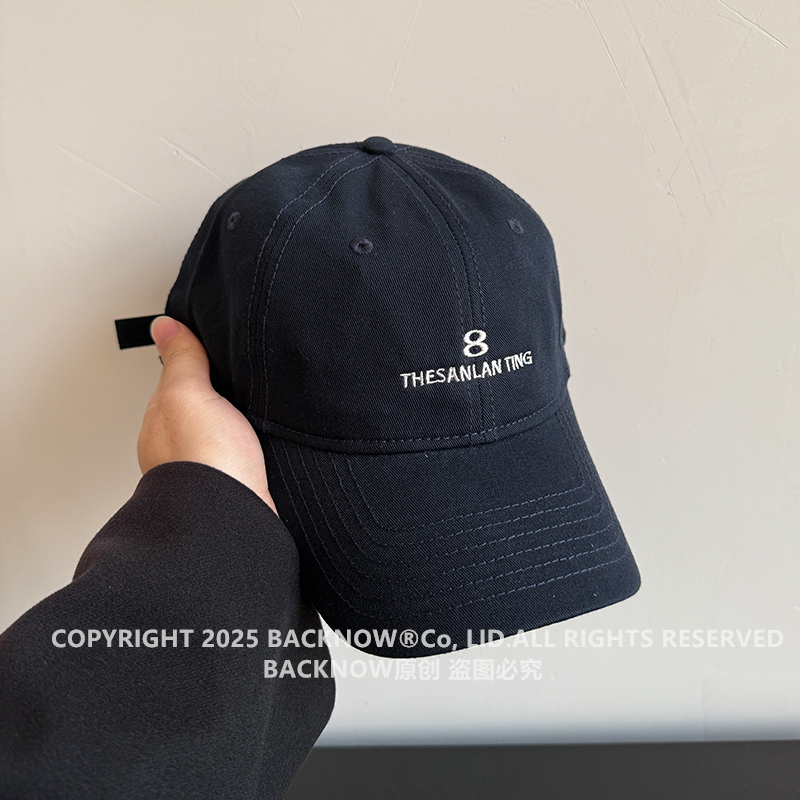 BACKNOW大头围藏青色字母棒球帽