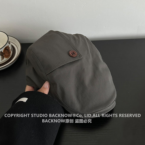 BACKNOW街头复古贝雷帽显脸小