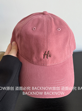 BACKNOW棒球帽字母女生时尚大头围宽檐鸭舌帽韩版休闲帽子男日系