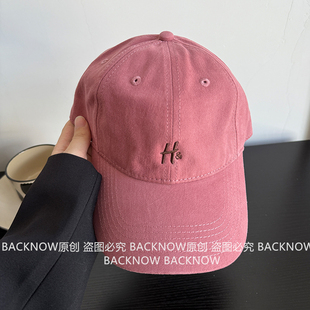 BACKNOW棒球帽字母女生时尚大头围宽檐鸭舌帽韩版休闲帽子男日系