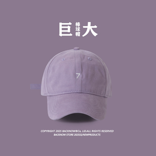 BACKNOW帽子巨大头围深顶棒球帽复古男女软顶超大弯檐鸭舌帽大码
