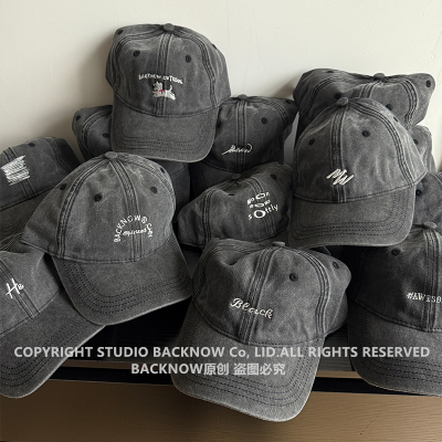 【原创】水洗棒球帽大头围宽帽檐